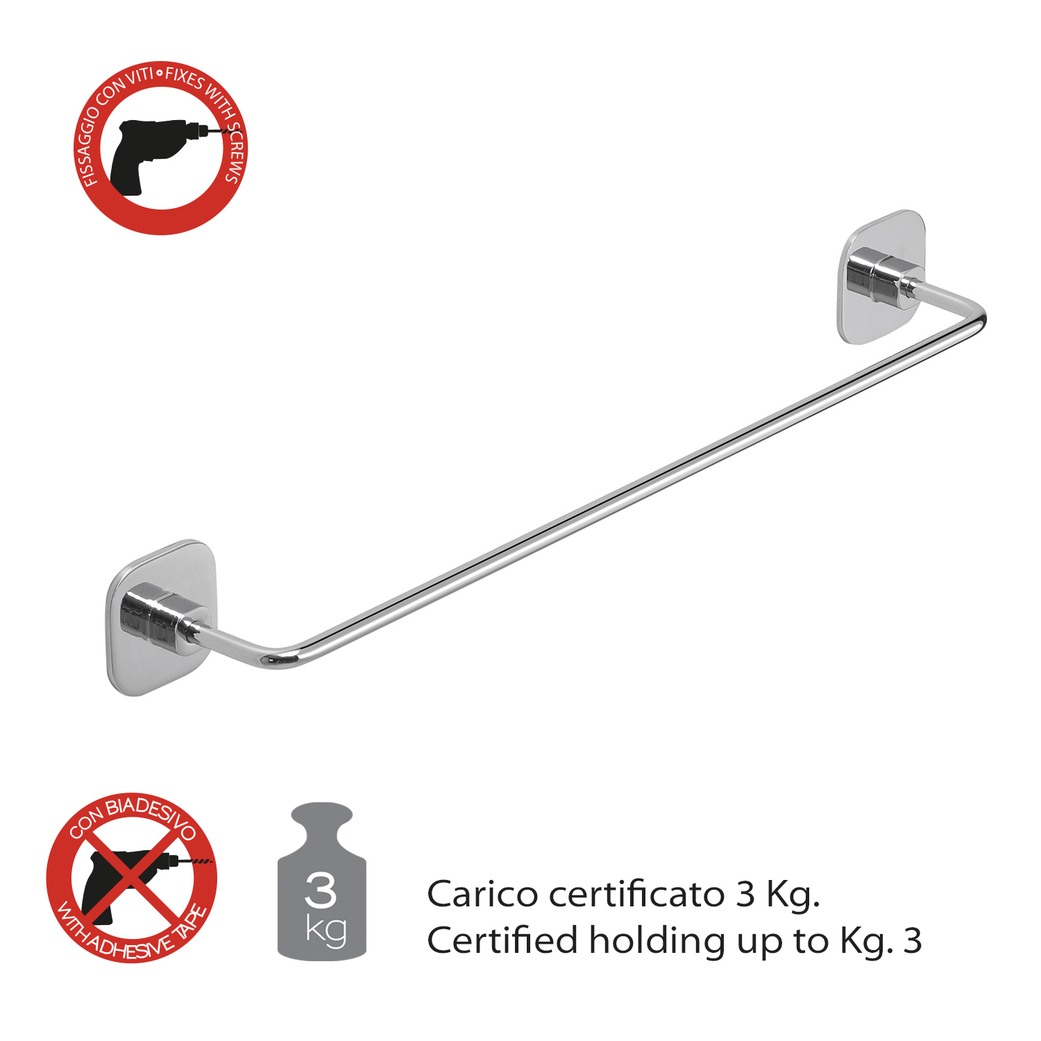 gedy-teide-porte-serviette-60-cm-chrome-mural image 4