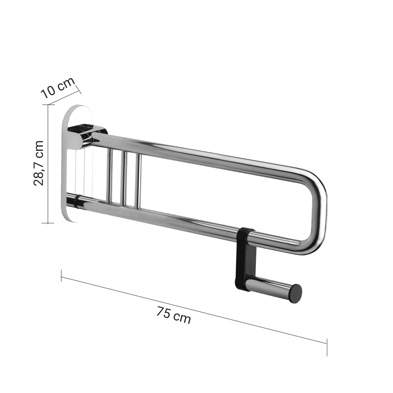 gedy-prima-classe-barre-appui-rabattable-chrome image 2