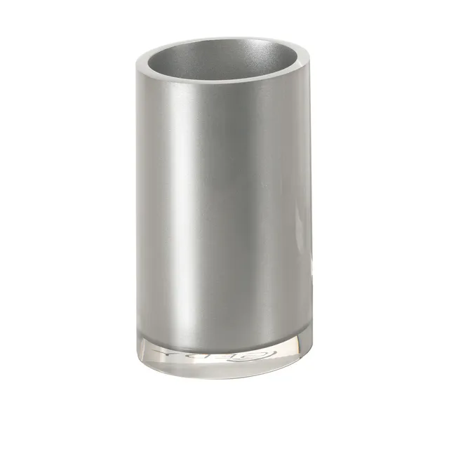 gedy-vega-porte-brosse-dents-gobelet-argent-poser image 1