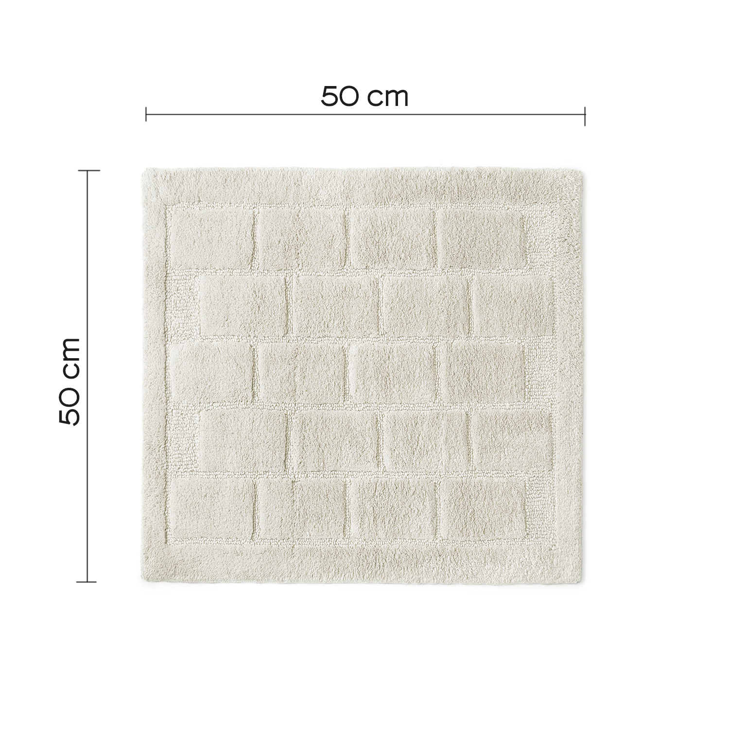 gedy-tile-tapis-de-bain-50x50-blanc-coton image 3