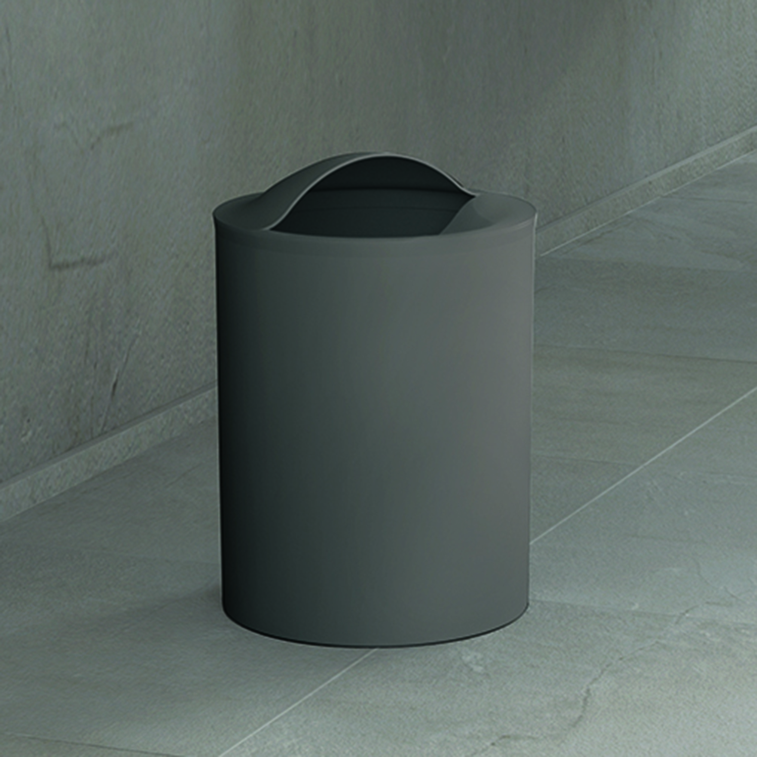 gedy-eye-poubelle-grise-salle-de-bain-sans-couvercle image 3