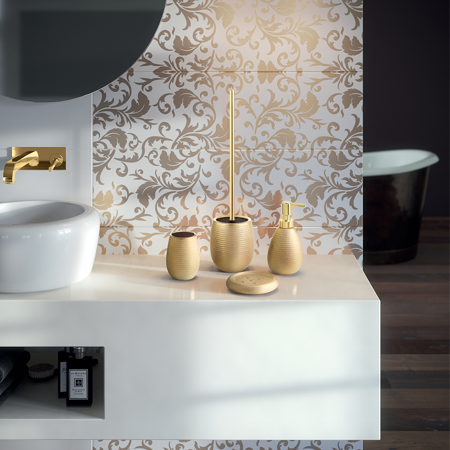 gedy-astrid-porte-brosse-dents-or-poser image 3