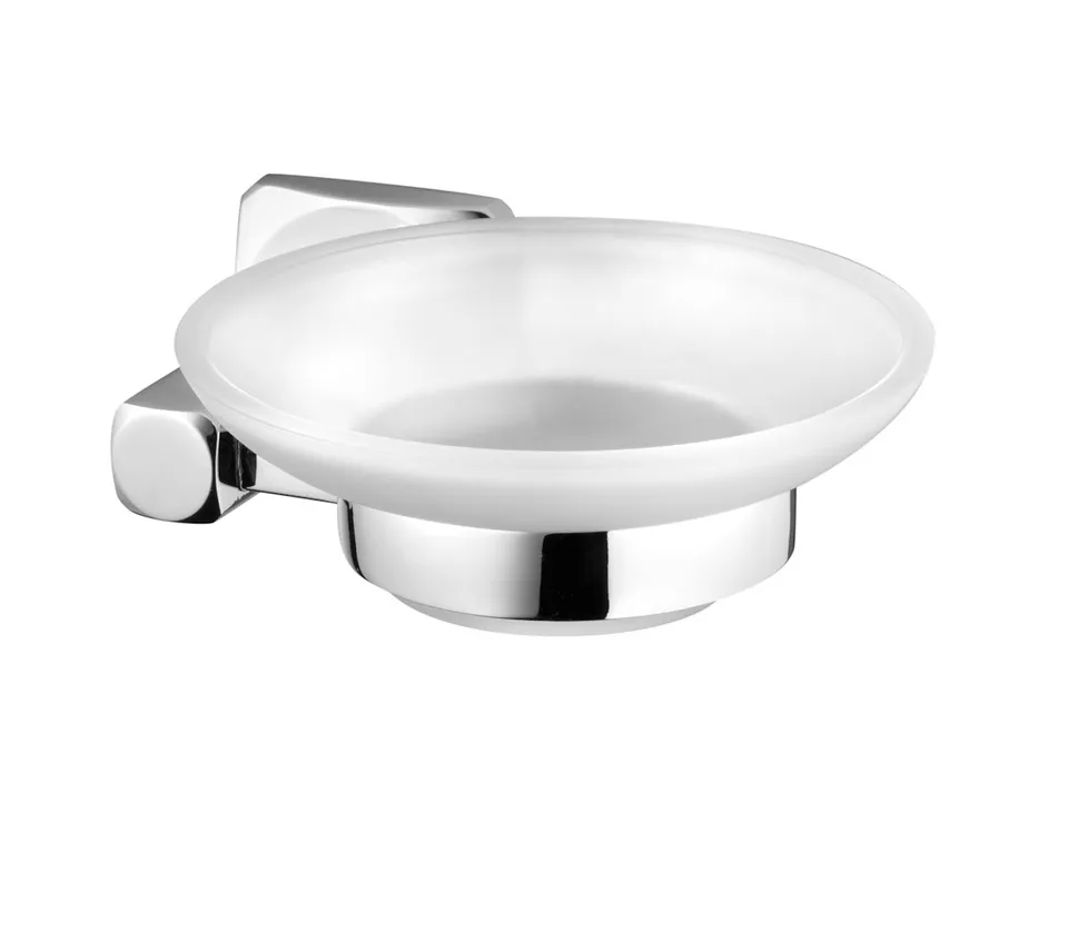 bisk-ice-porte-savon-mural-verre-chrome image 1