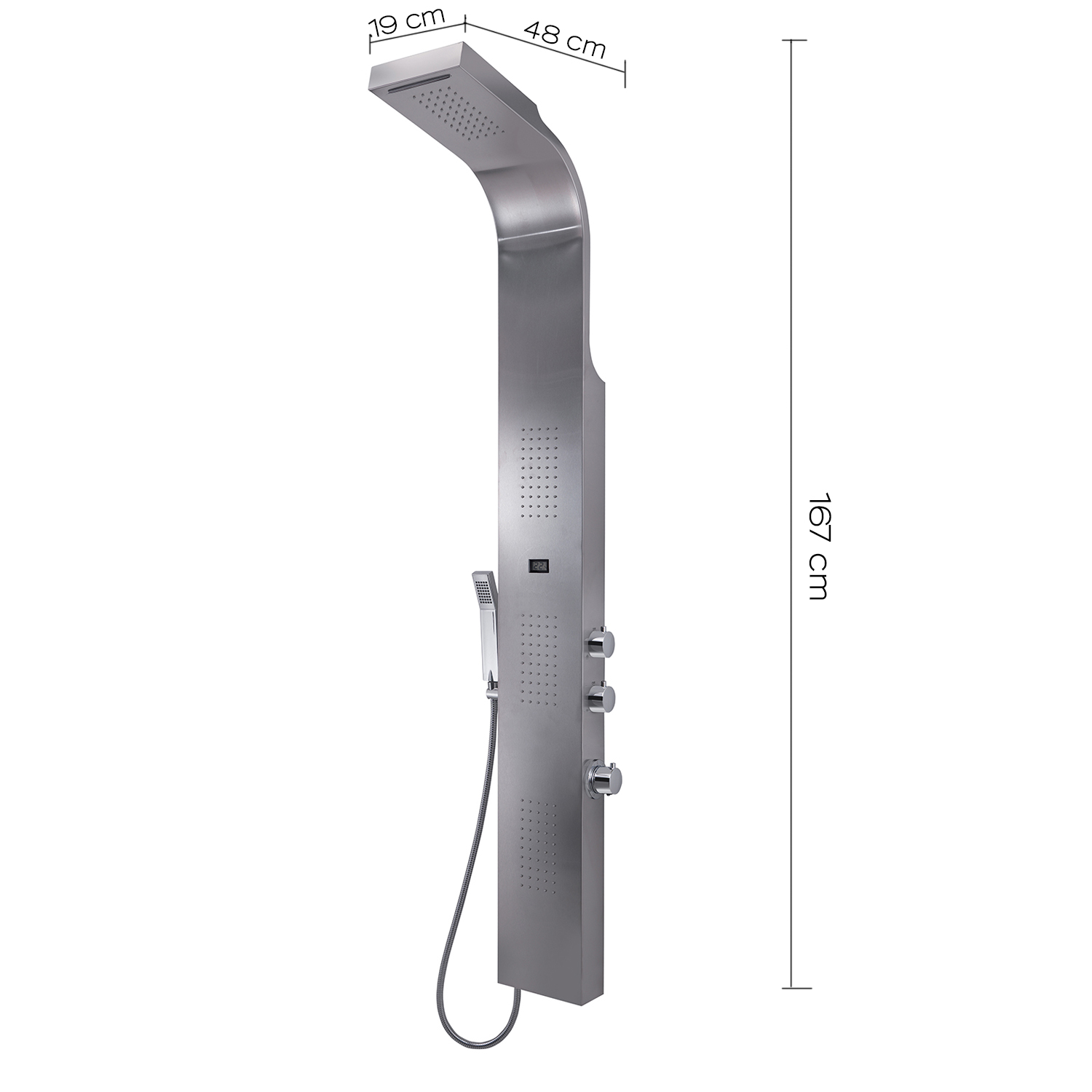 gedy-spa-02-panneau-de-douche-inox-multifonction image 2