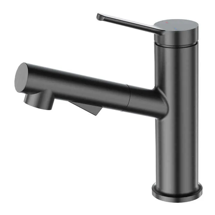 hudor-pernesse-robinet-lavabo-gun-metal-douchette-laiton image 1