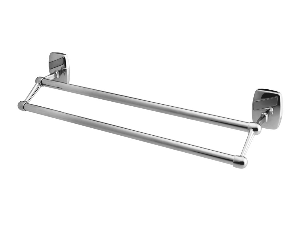bisk-oregon-610-double-barre-porte-serviettes-fixe-mural image 1