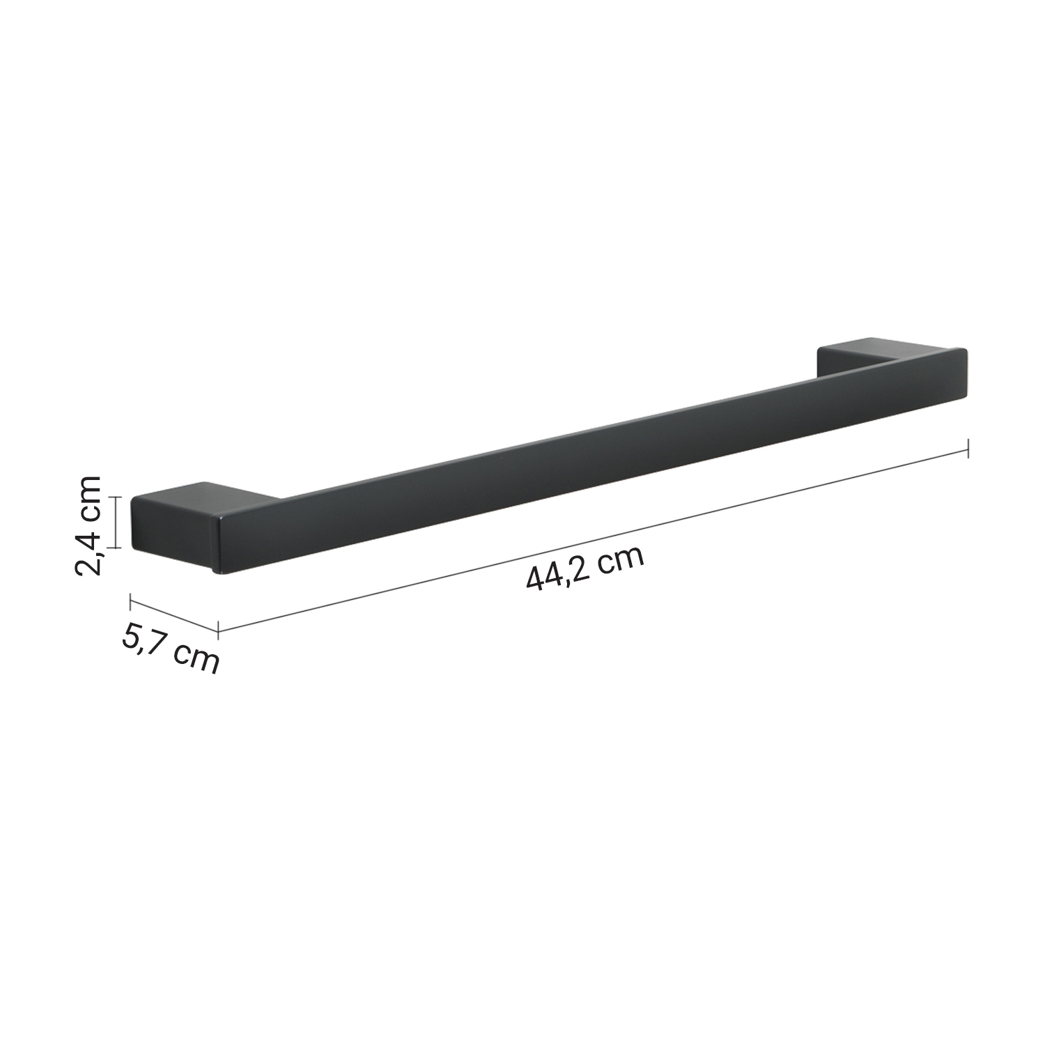 gedy-lounge-porte-serviettes-45-cm-noir-mat image 2