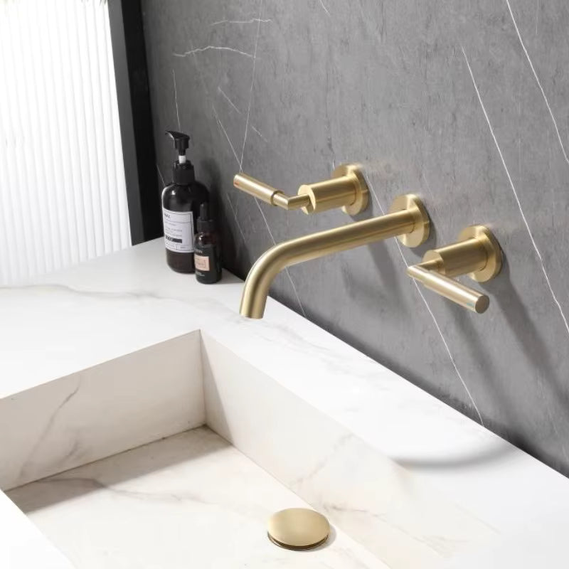 hudor-scamandre-robinet-lavabo-mural-dor-bross-3 image 3