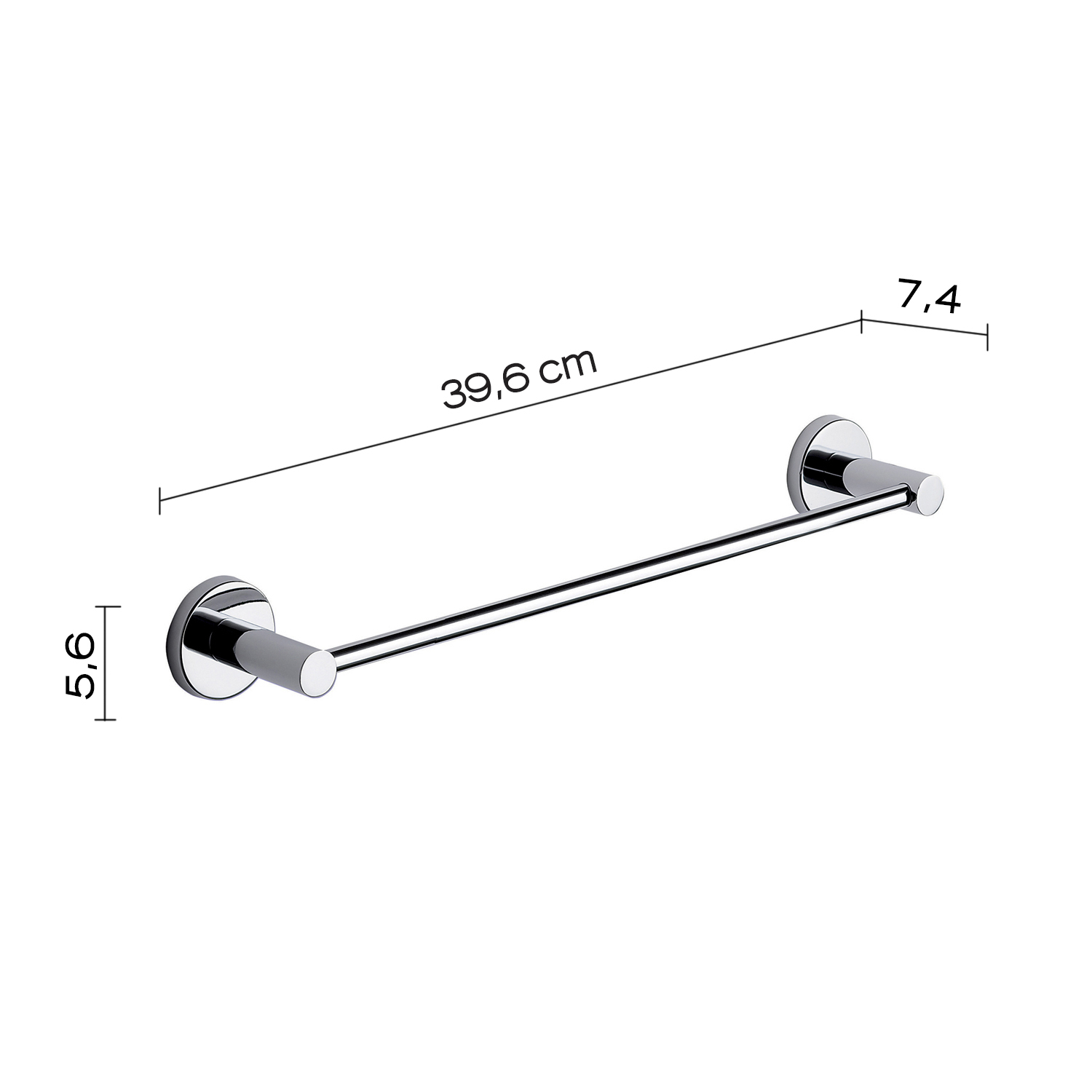 gedy-felce-plus-porte-serviette-35-cm-chrome image 2