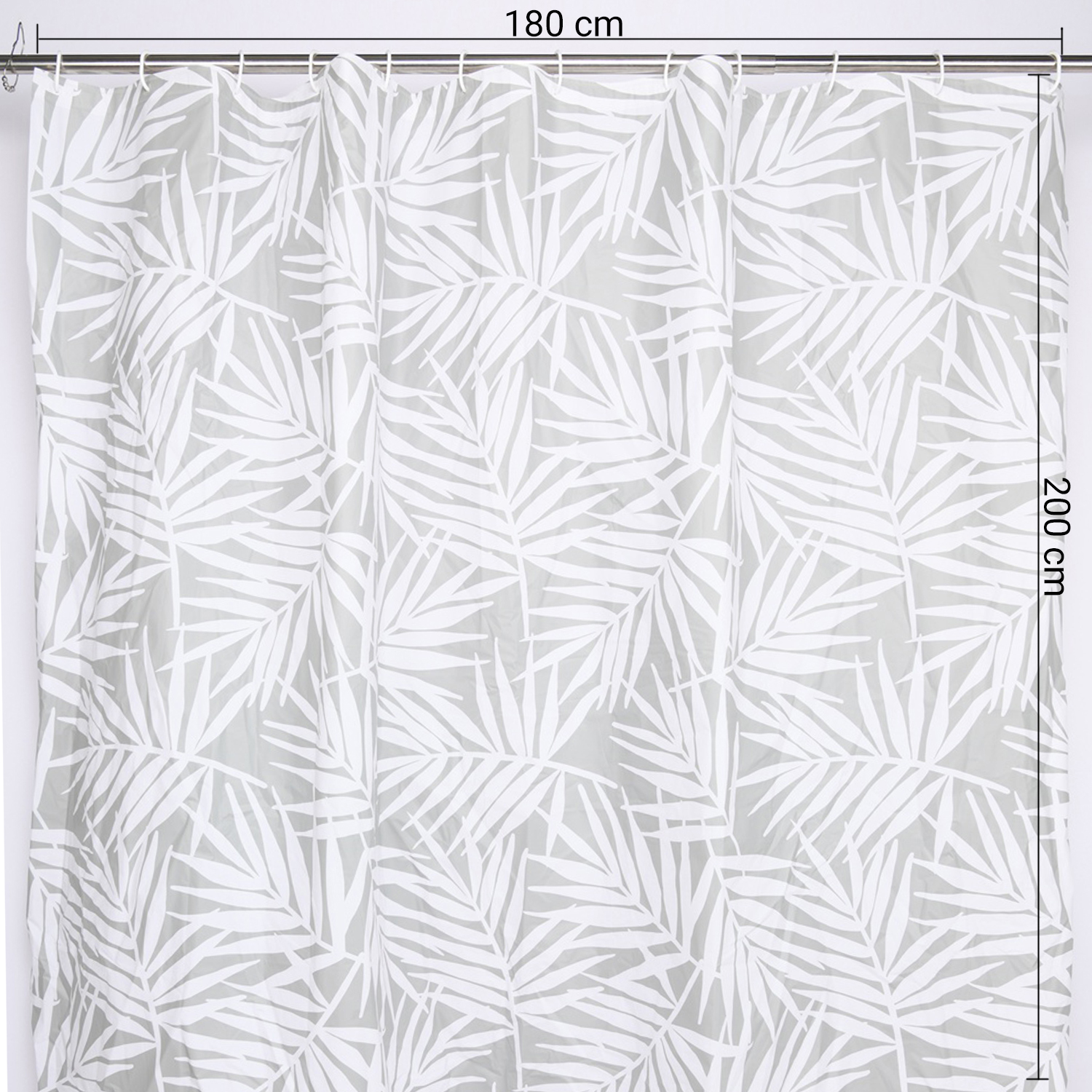 gedy-palme-rideau-de-douche-180x200-cm-blanc-vert image 2