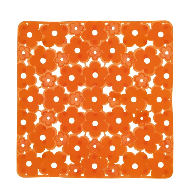 gedy-margherita-tapis-de-douche-53x53-cm-orange-transparent image 1