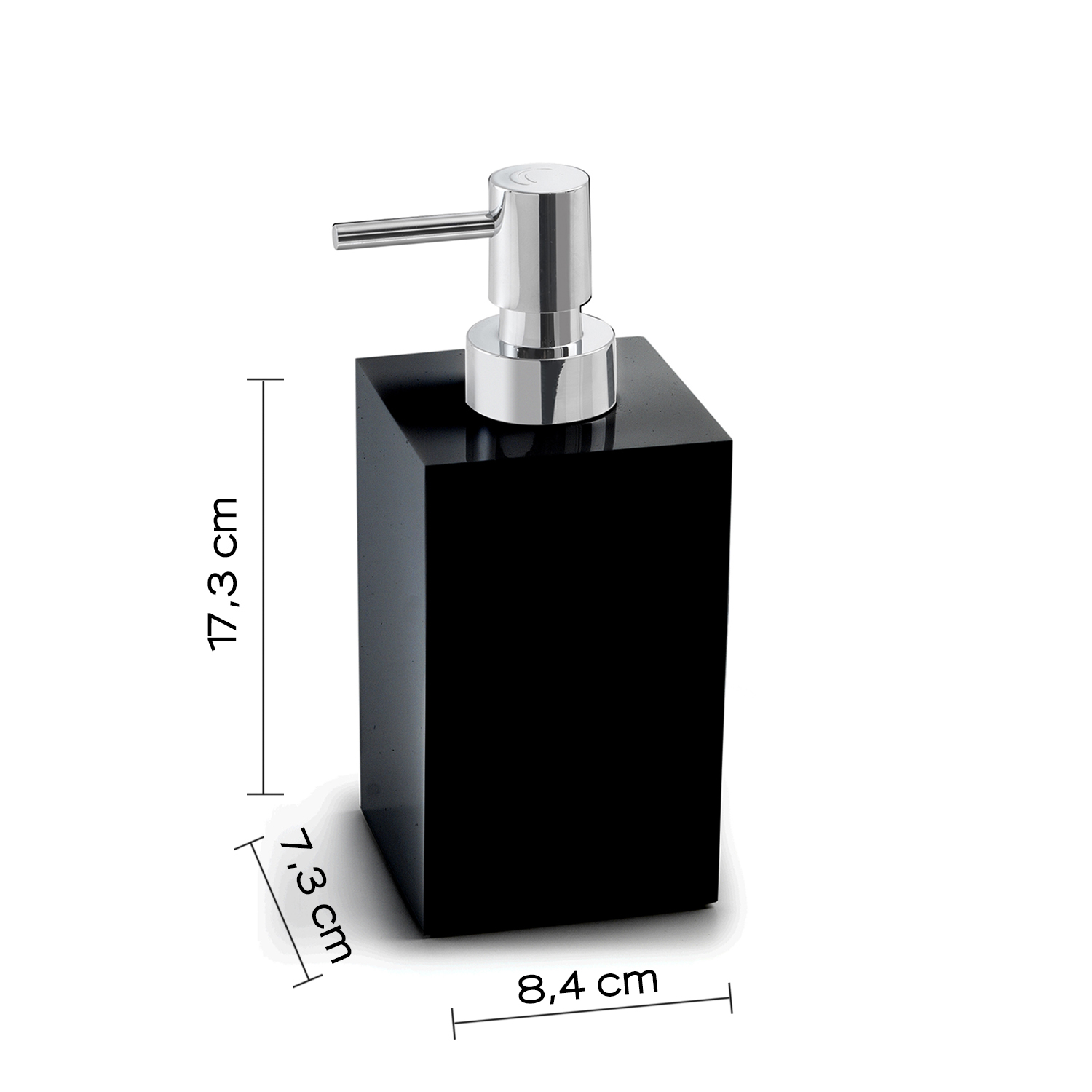 gedy-sofia-distributeur-de-savon-noir-mat-poser image 2