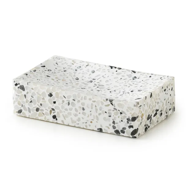 gedy-zoe-porte-savon-marbre-blanc-et-noir image 1
