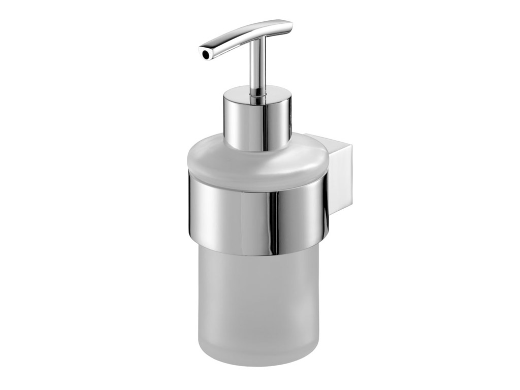 bisk-futura-silver-distributeur-savon-liquide-mural-argent image 1