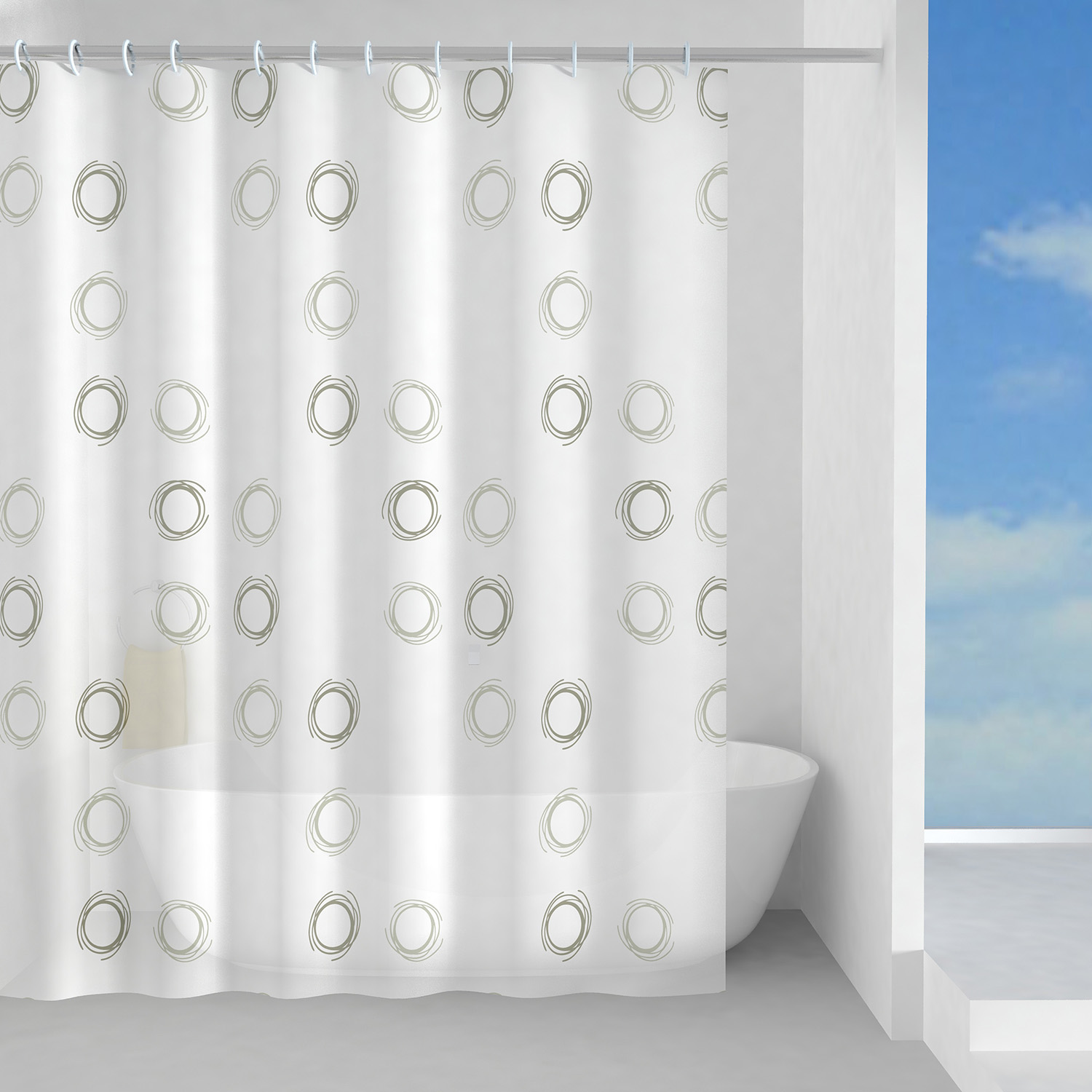 gedy-nidi-rideau-de-douche-240x200-cm-gris image 1