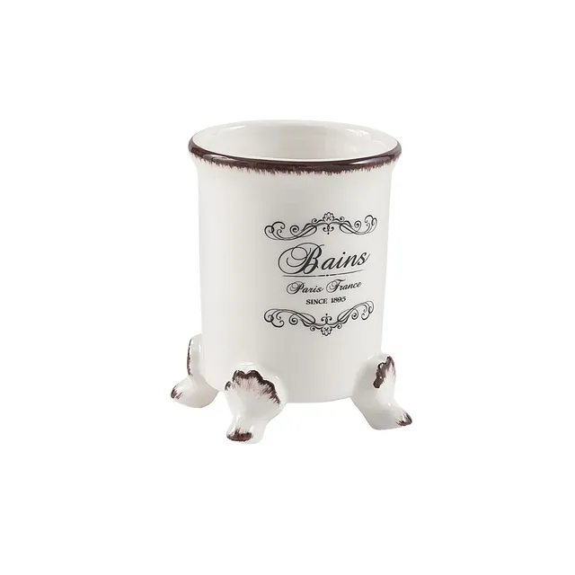 gedy-amelie-porte-brosse-dents-blanc-gobelet image 1