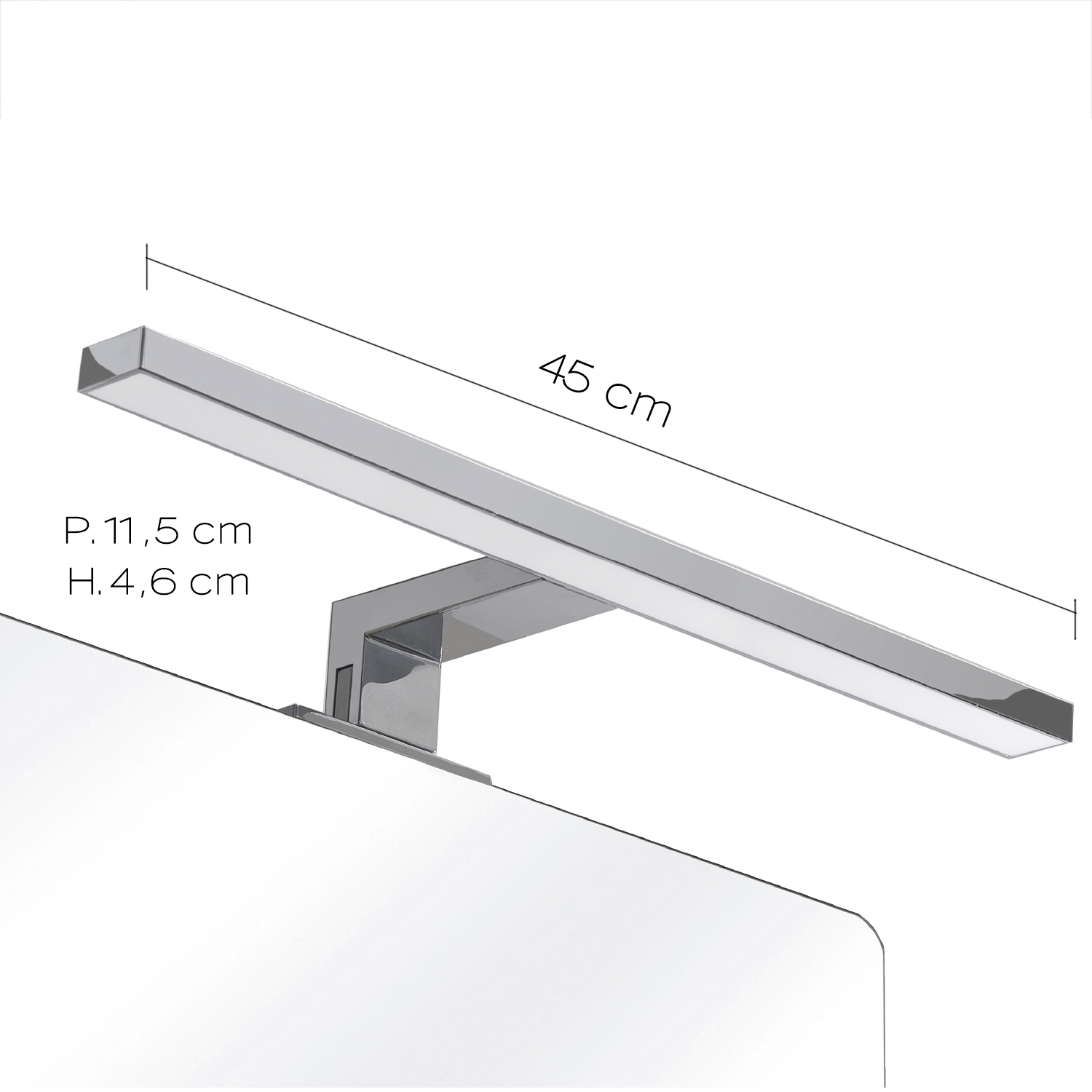 gedy-madeira-lampe-led-45-cm-chrome image 2