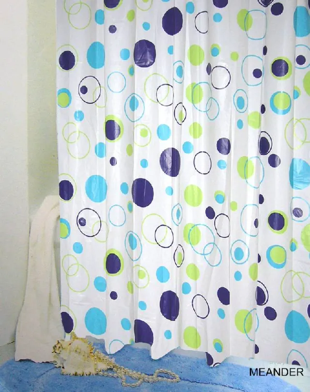bisk-meander-rideau-de-douche-peva-motif-graphique image 1