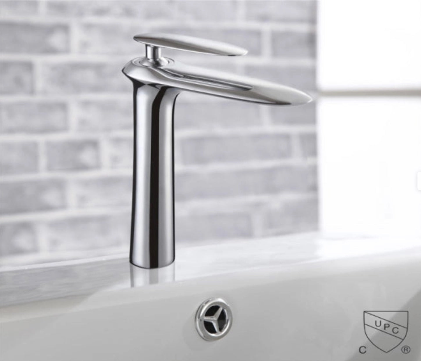 hudor-rymanthe-robinet-lavabo-sur-lev-chrom-laiton image 2