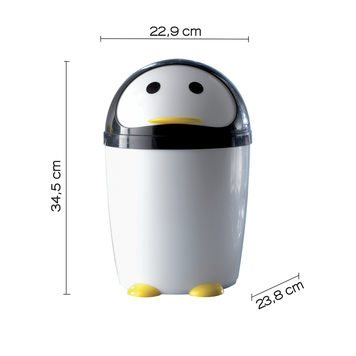 gedy-peng-poubelle-blanc-noir image 2