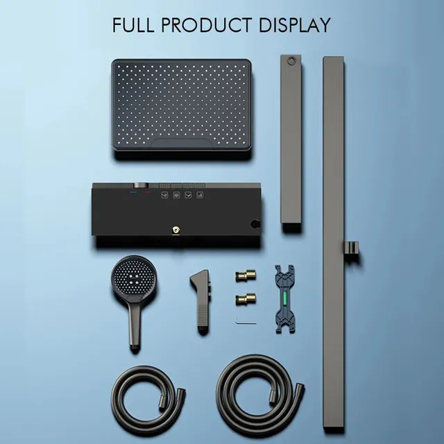 hudor-pernesse-colonne-de-douche-gunmetal-led image 1