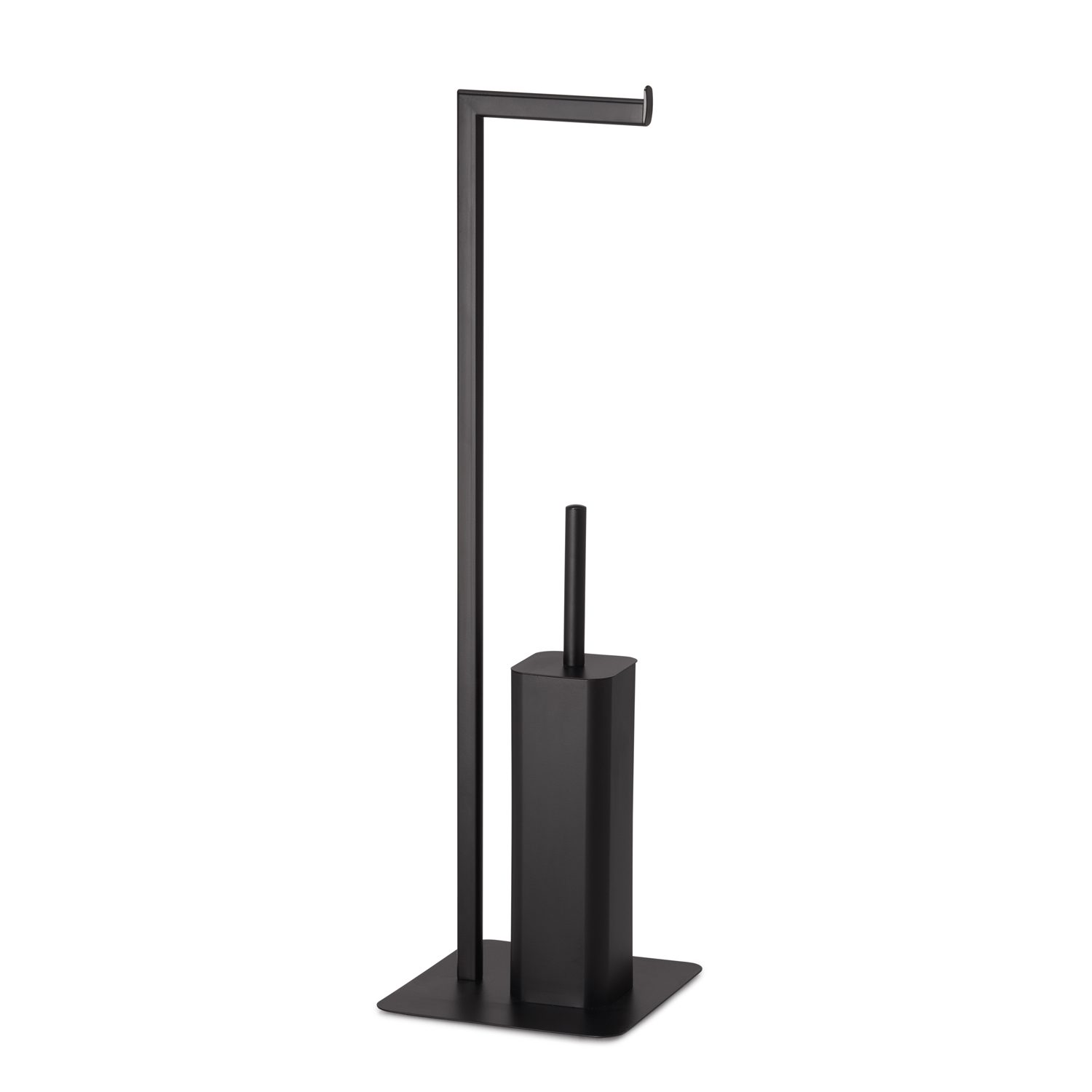 gedy-felix-ensemble-wc-porte-papier-brosse-noir-mat image 1