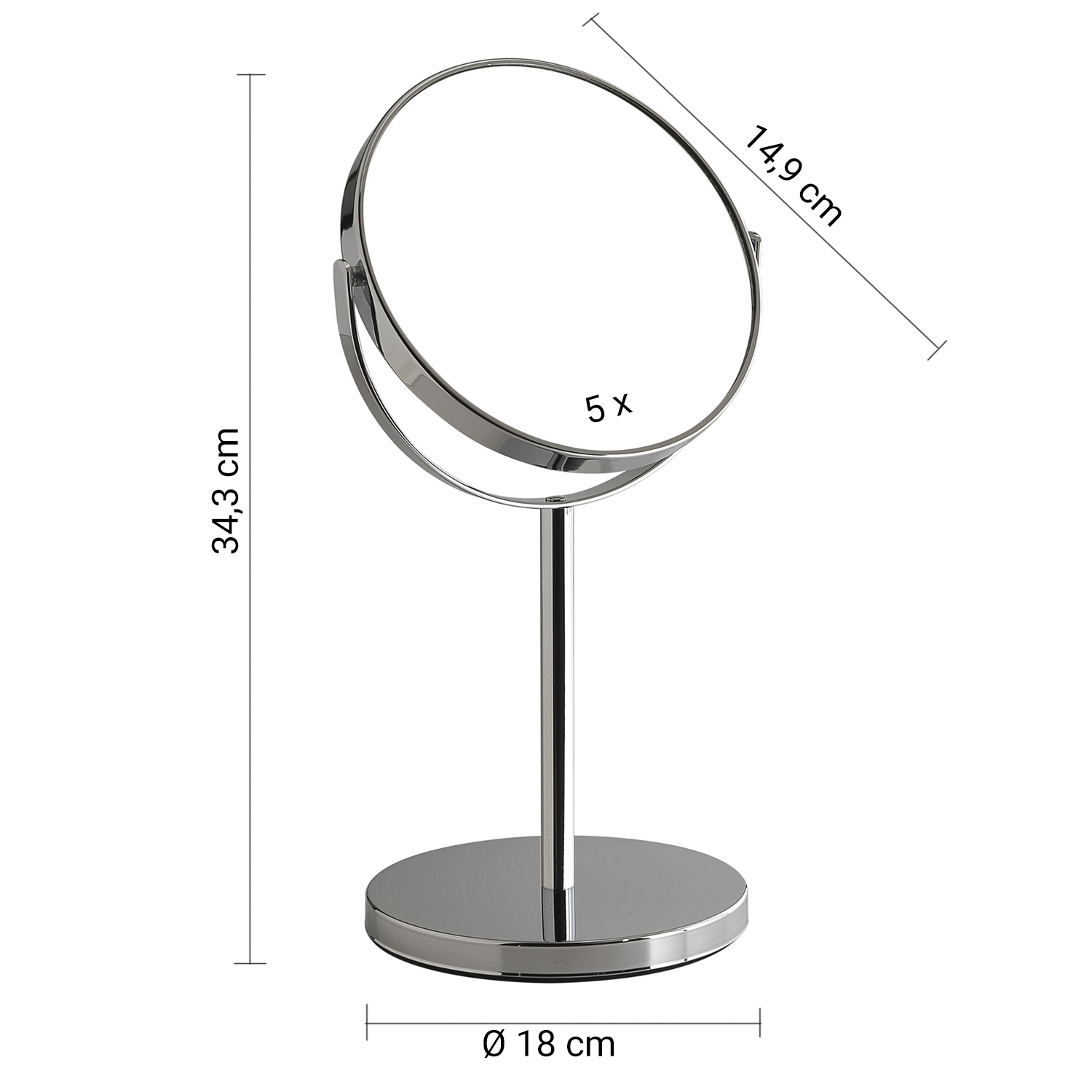 gedy-anna-miroir-grossissant-chrome image 2