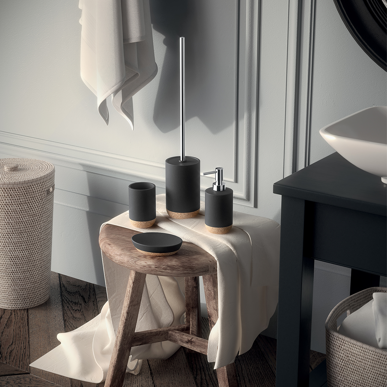 gedy-ilary-distributeur-savon-noir-mat-poser image 3
