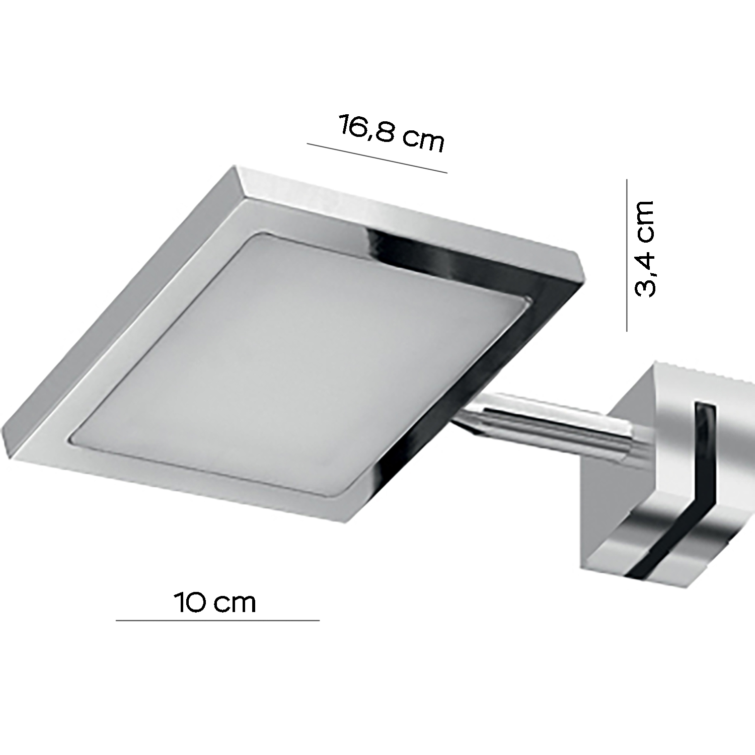gedy-ibiza-lampe-led-chrome-pour-miroir-salle-de-bain image 2
