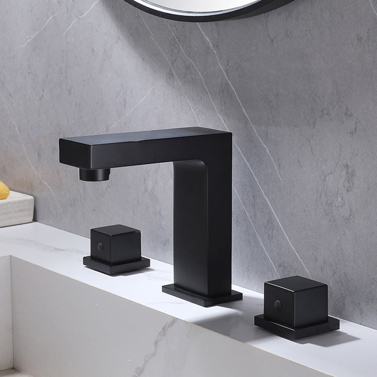 hudor-alph-e-robinet-lavabo-noir-mat-3-trous-laiton image 3