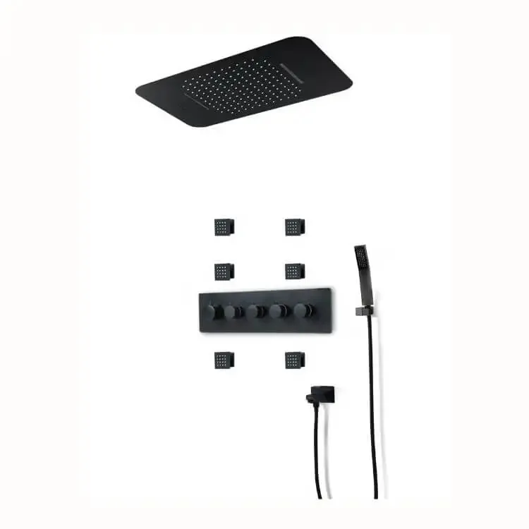 hudor-c-phise-douche-encastr-e-thermostatique-noir-mat image 1