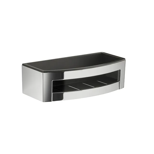 gedy-zante-tag-re-douche-porte-objets-noir-chrome image 1