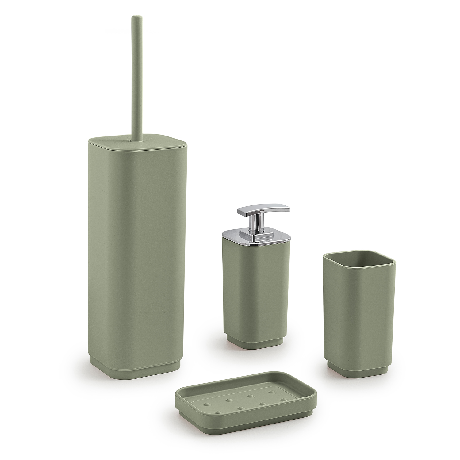 gedy-seventy-gobelet-porte-brosse-vert-sauge-mat image 3
