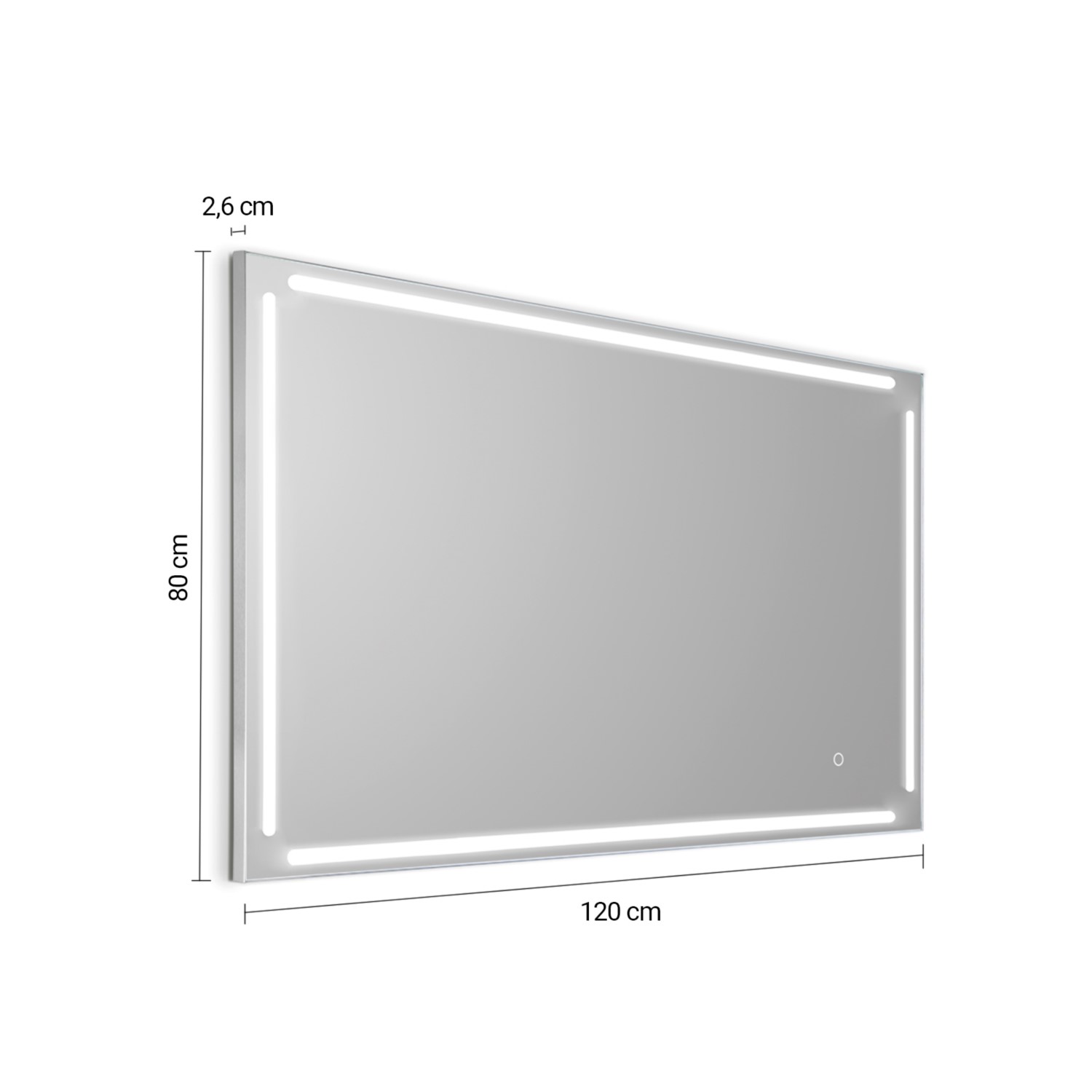 gedy-paul-miroir-salle-de-bain-120x80-cadre-bross image 2