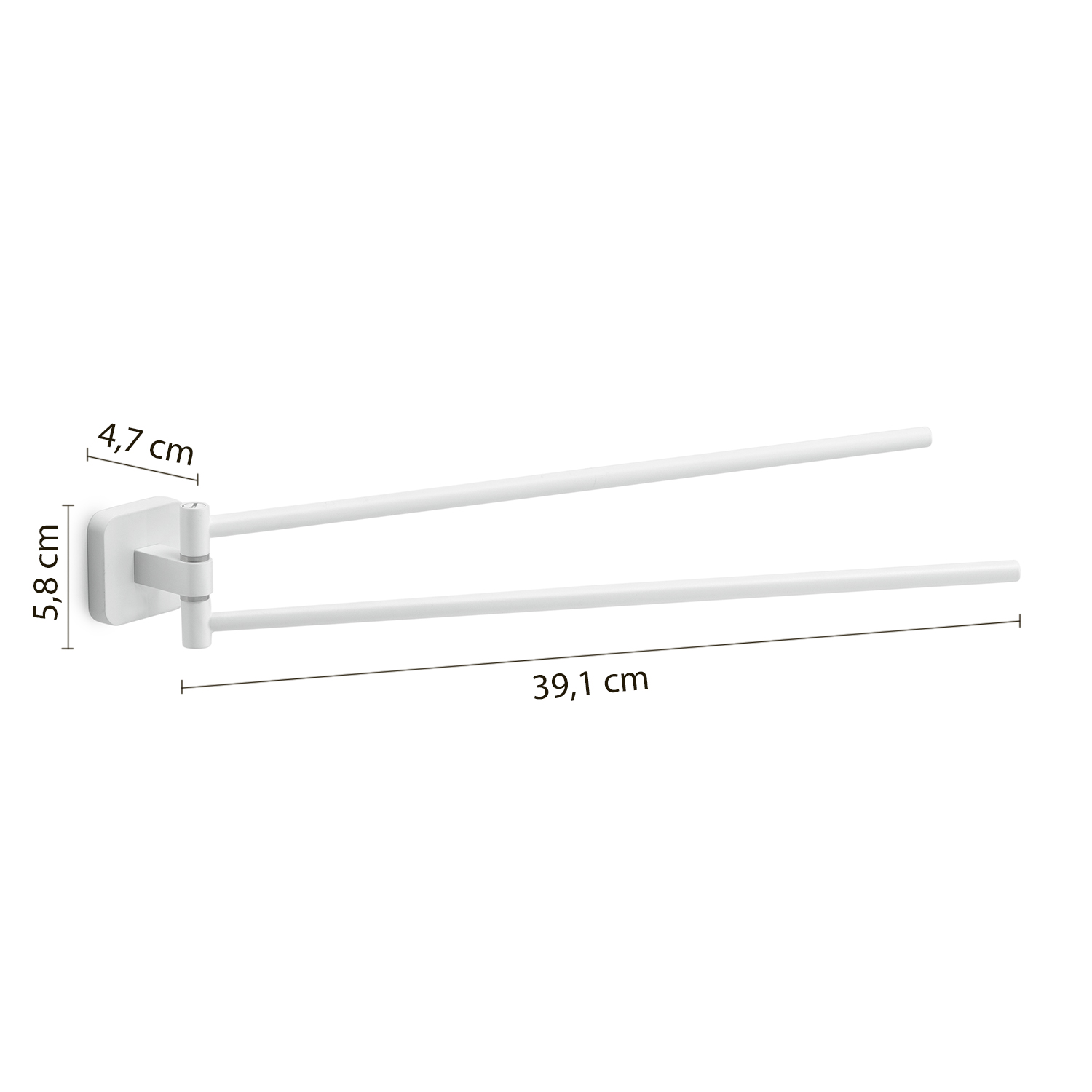 gedy-tonga-porte-serviettes-r-glable-blanc-mat image 2