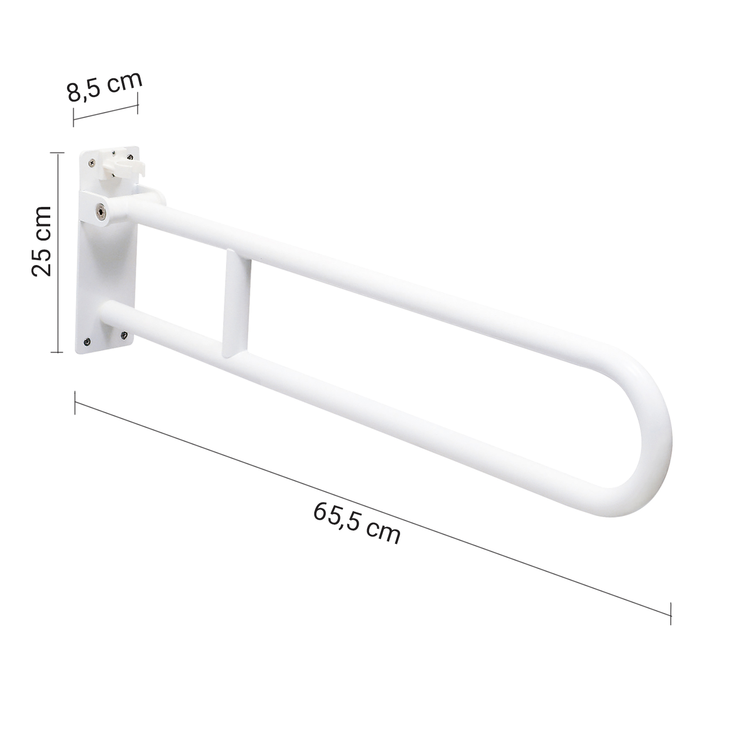 gedy-contract-fortis-barre-d-appui-repliable-blanche image 2