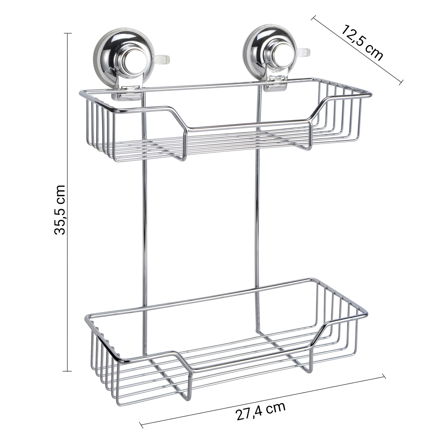 gedy-hot-porte-objets-douche-double-fil-chrome image 2
