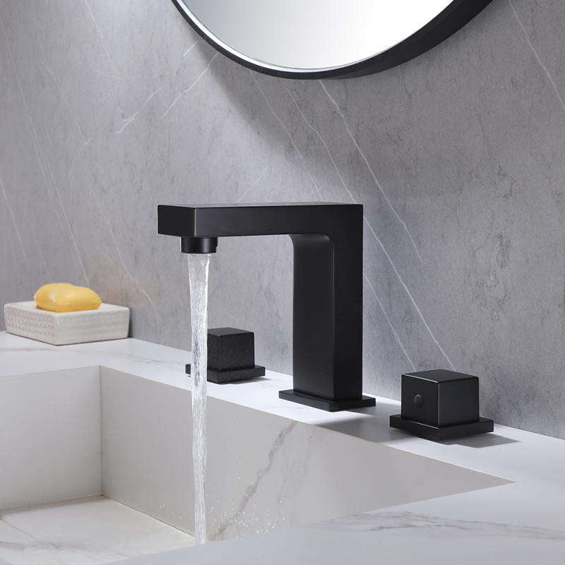 hudor-alph-e-robinet-lavabo-noir-mat-3-trous-laiton image 2