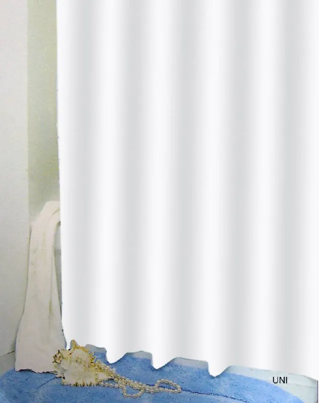 bisk-uni-rideau-de-douche-peva-blanc-imperm-able image 1
