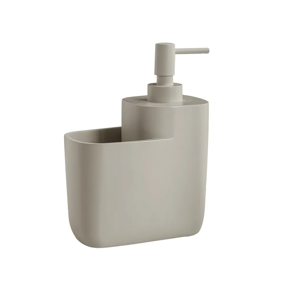 gedy-ylenia-distributeur-savon-porte-brosse-gris-mat image 1