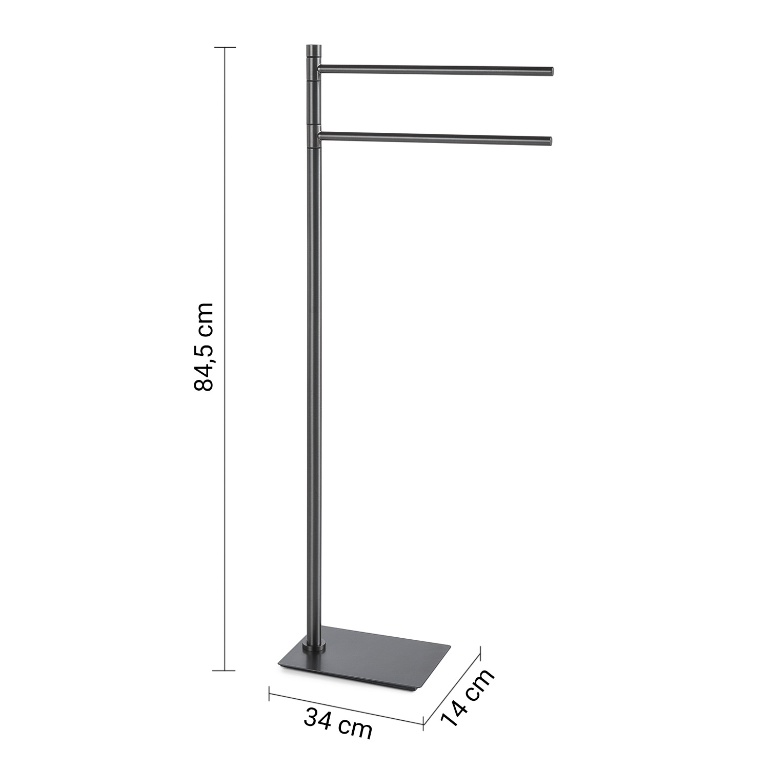gedy-trilly-porte-serviettes-sur-pied-gun-metal image 2