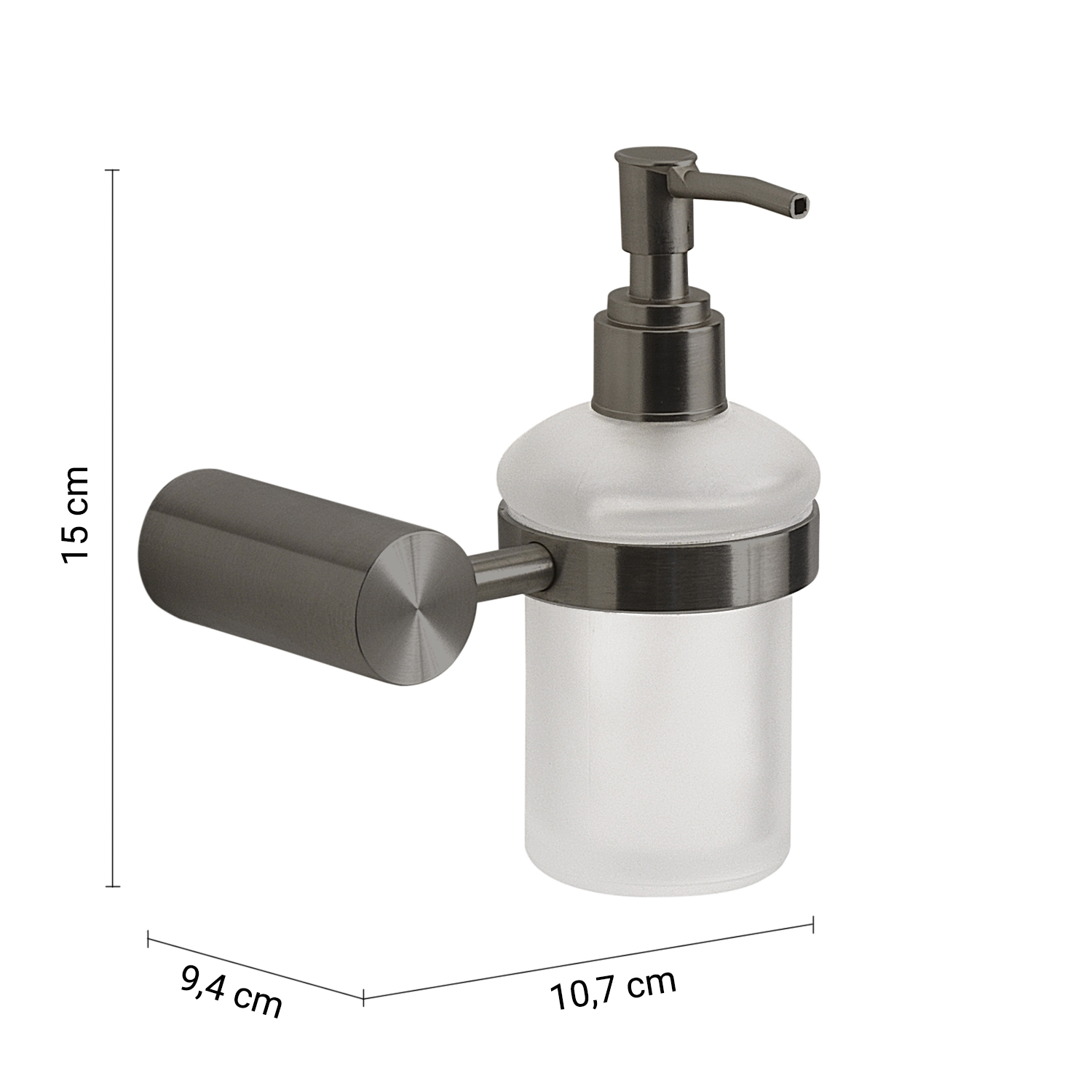 gedy-ande-distributeur-de-savon-gun-metal-poser image 2