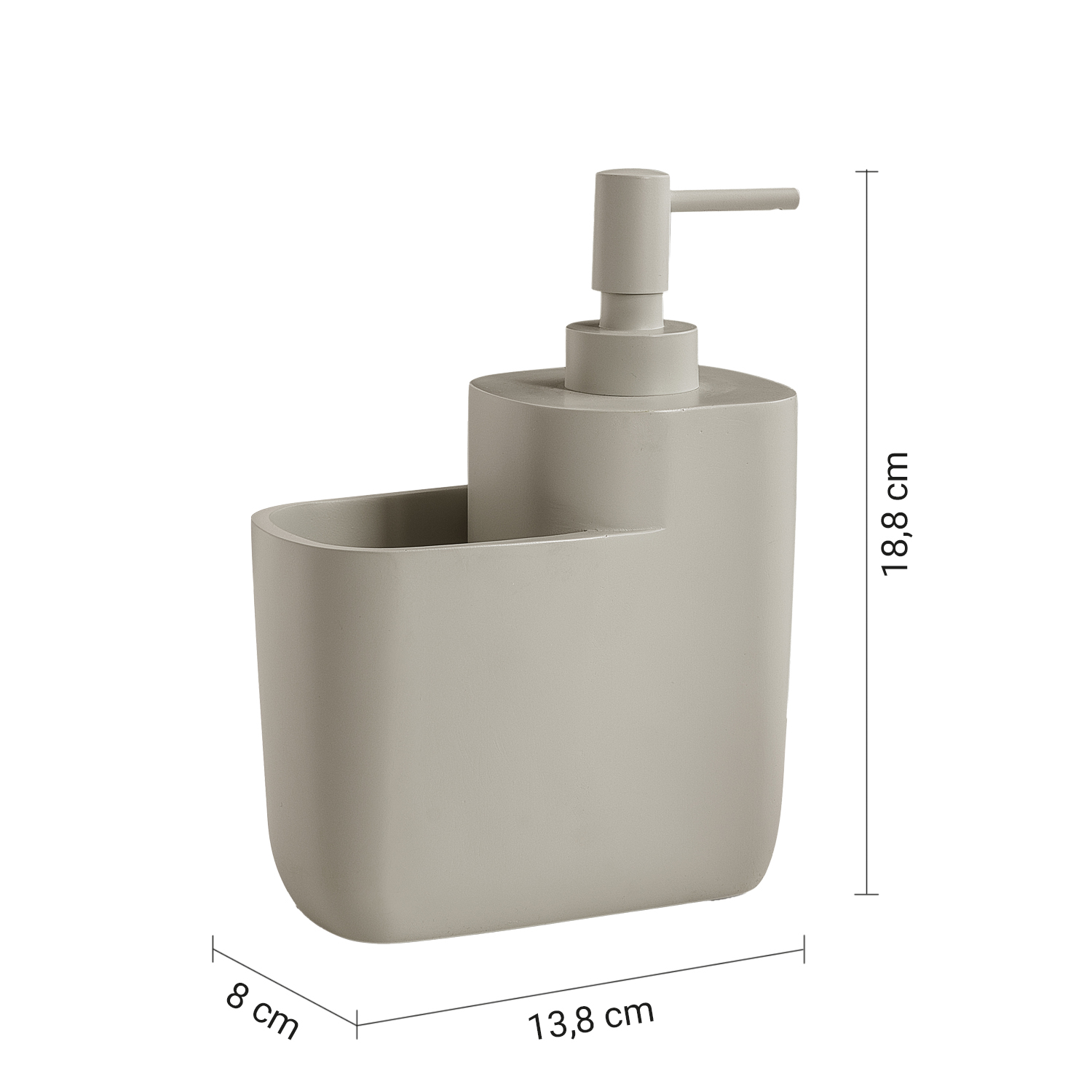 gedy-ylenia-distributeur-savon-porte-brosse-gris-mat image 2