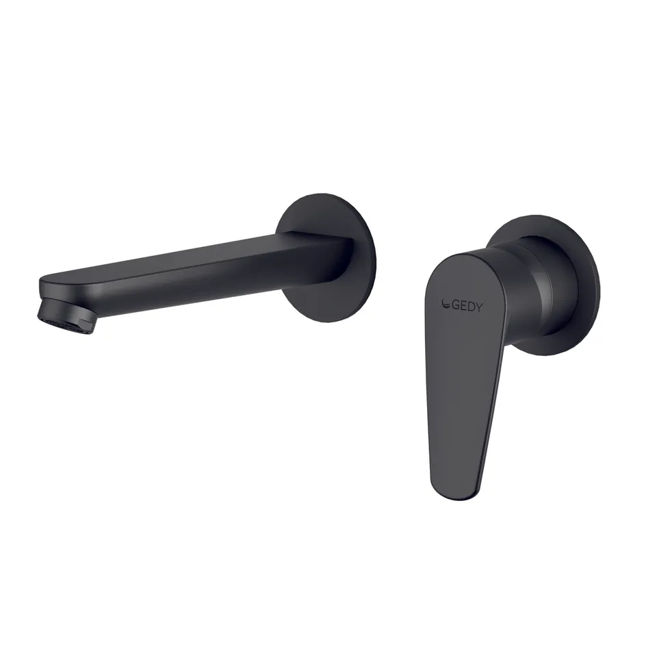 gedy-como-mitigeur-lavabo-mural-noir-mat image 1