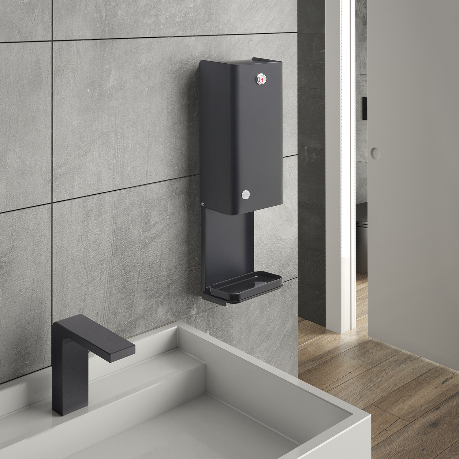 gedy-bonito-distributeur-savon-noir-mat image 3
