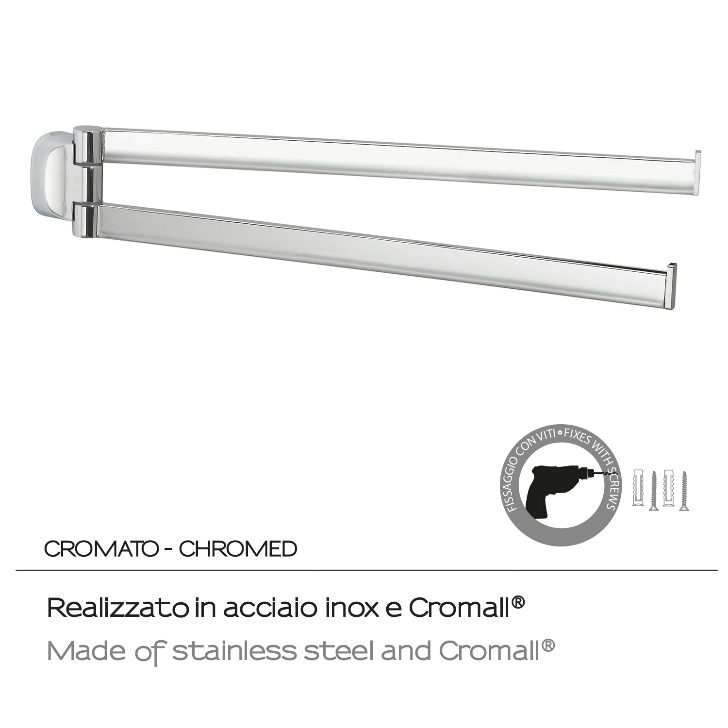 gedy-stelvio-porte-serviette-r-glable-chrome image 3
