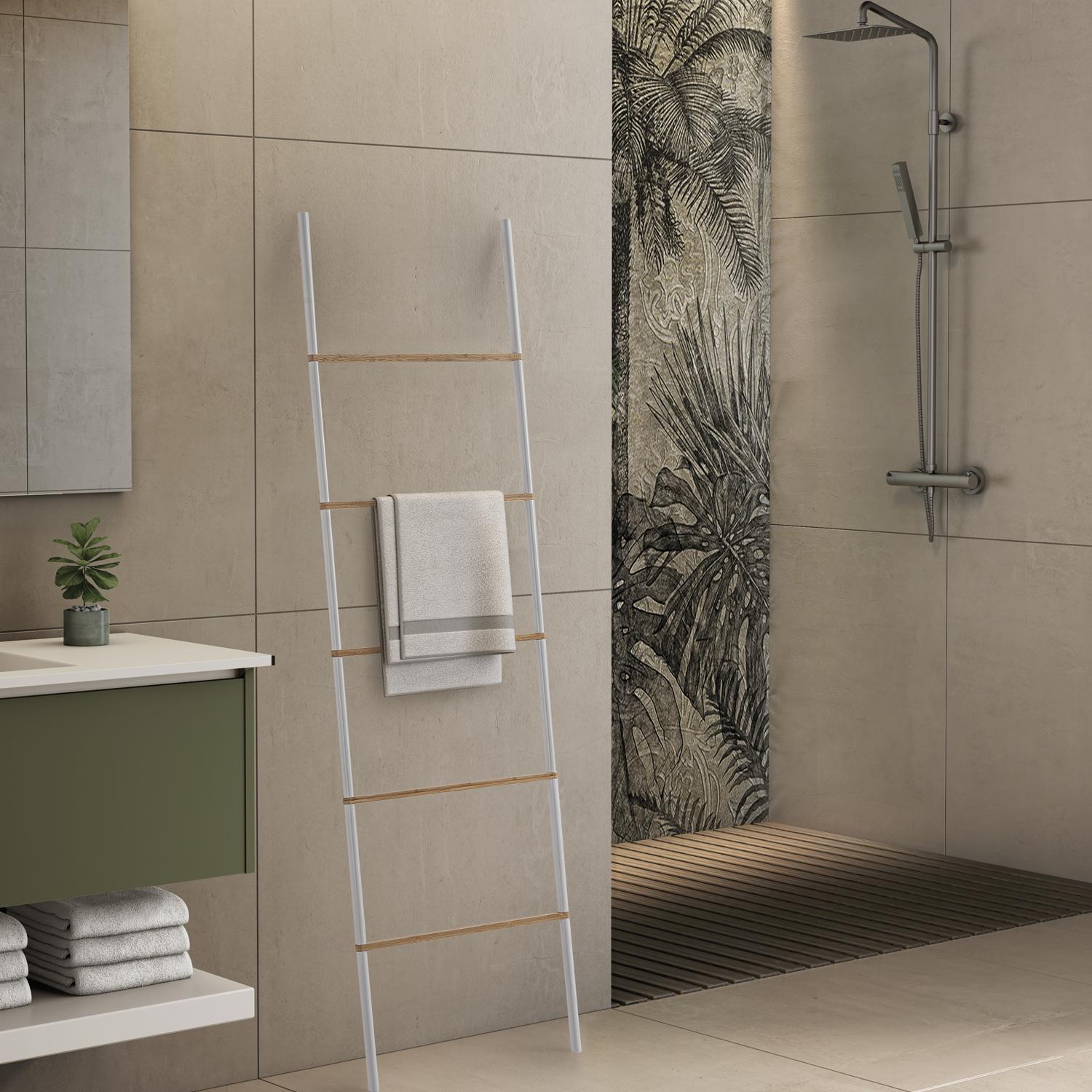 gedy-kenta-chelle-porte-serviettes-naturel-blanc-mat image 3