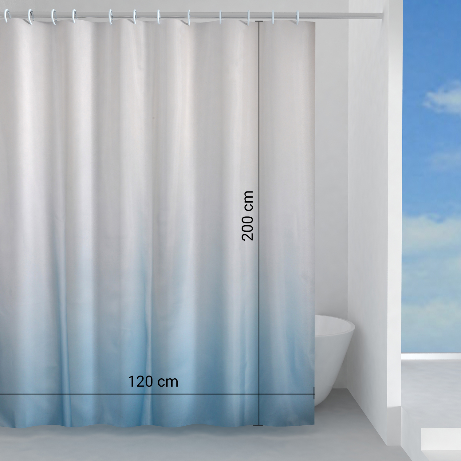 gedy-cielo-rideau-de-douche-120x200-bleu-ciel image 2