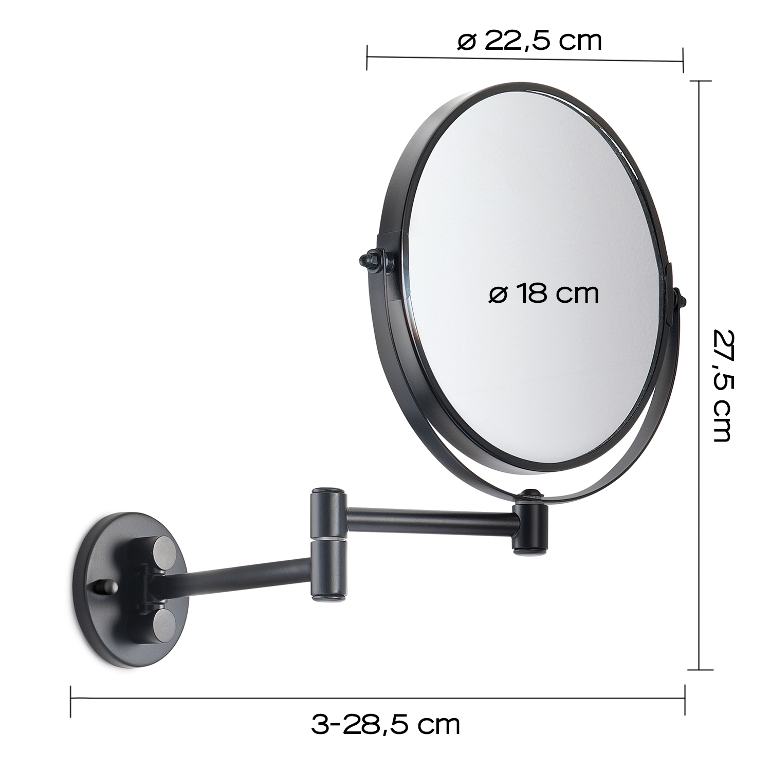 gedy-michael-miroir-grossissant-noir-mat image 2