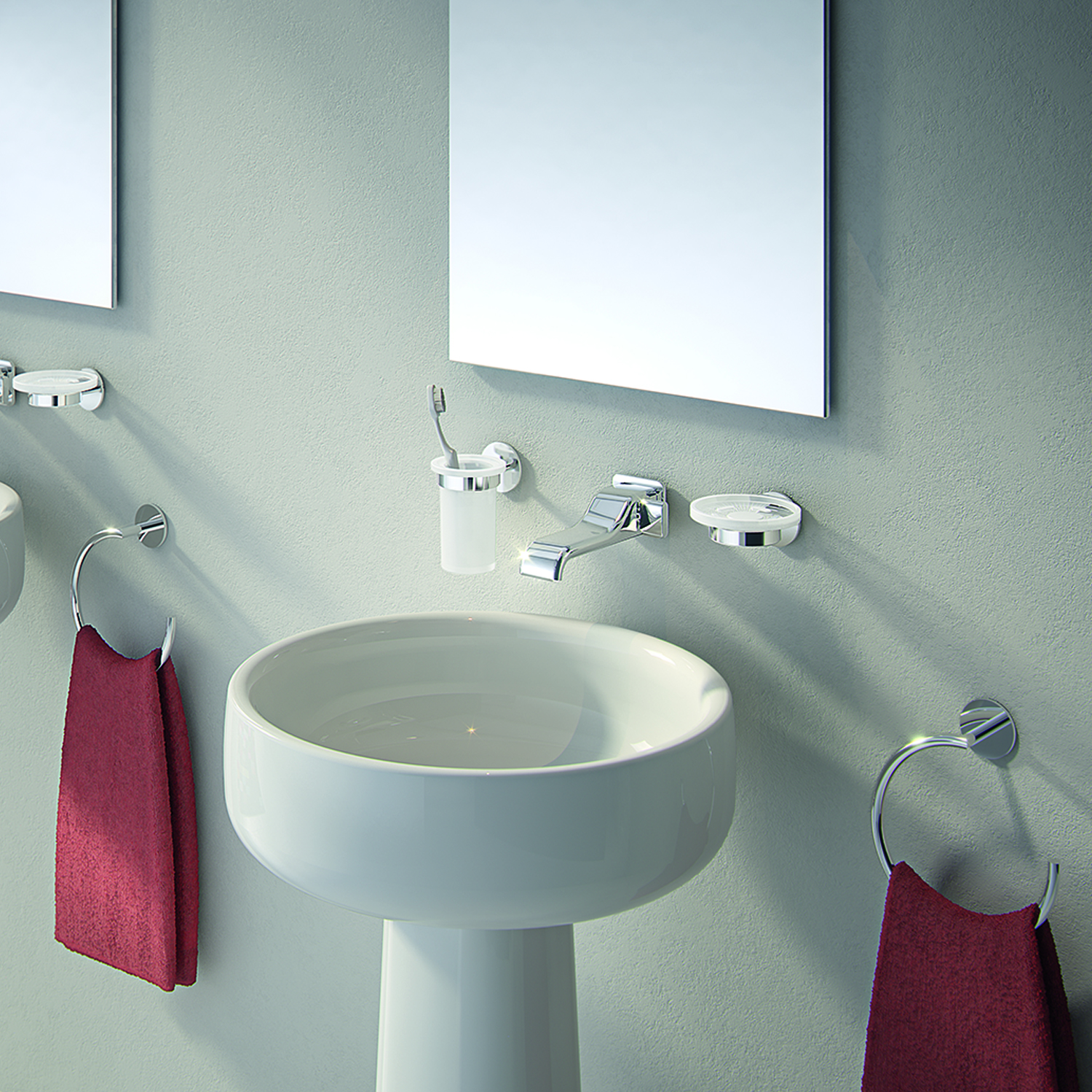 gedy-gea-anneau-porte-serviette-mural-chrome image 3